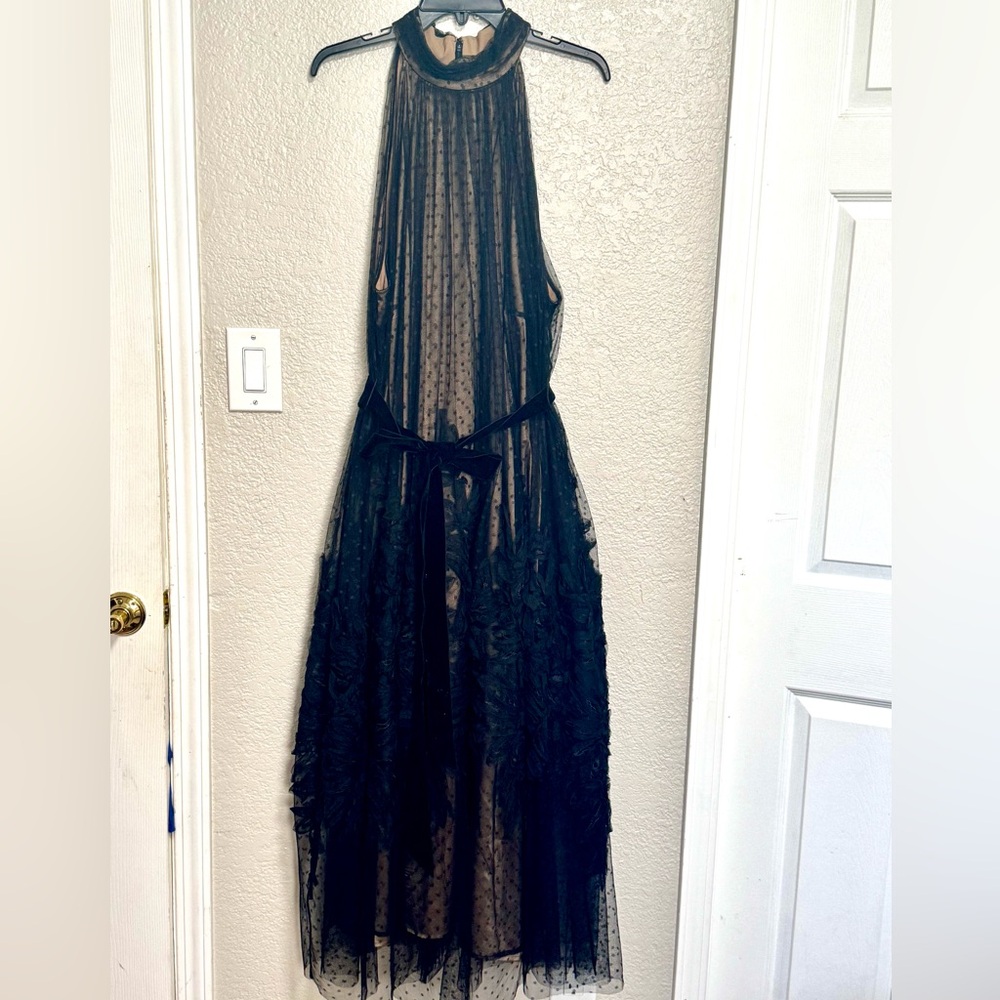 Alex Marie Black and Gold Maxi Dress